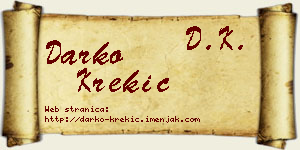 Darko Krekić vizit kartica